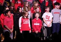 students singing in choral concert