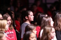 students singing in choral concert