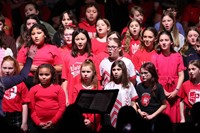 students singing in choral concert