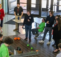 students participating in Southern Tier Robotics Competition