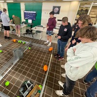 students participating in Southern Tier Robotics Competition