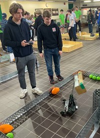 students participating in Southern Tier Robotics Competition