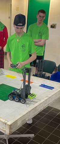 students participating in Southern Tier Robotics Competition