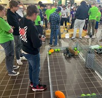 students participating in Southern Tier Robotics Competition