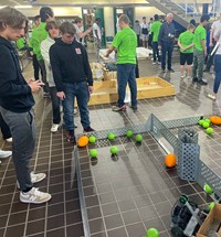 students participating in Southern Tier Robotics Competition