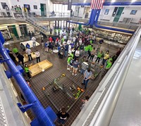 students participating in Southern Tier Robotics Competition