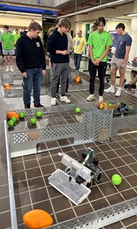 students participating in Southern Tier Robotics Competition