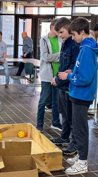 students participating in Southern Tier Robotics Competition