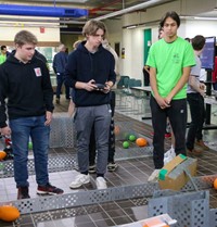 students participating in Southern Tier Robotics Competition