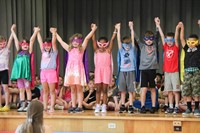 students participating in first grade show
