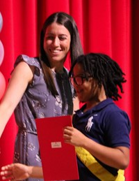 people at fifth grade moving up ceremony