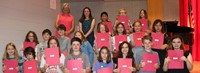 people at fifth grade moving up ceremony