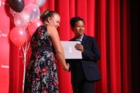 people at fifth grade moving up ceremony
