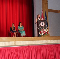 people at fifth grade moving up ceremony