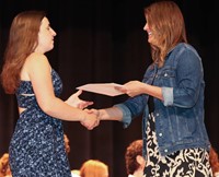 people at senior scholarship and awards night