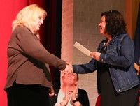people at senior scholarship and awards night