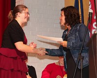 people at senior scholarship and awards night
