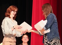 people at senior scholarship and awards night