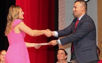 people at senior scholarship and awards night