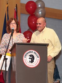 people at senior scholarship and awards night