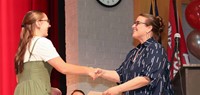 people at senior scholarship and awards night