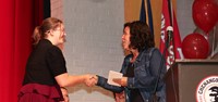 people at senior scholarship and awards night
