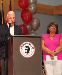 people at senior scholarship and awards night